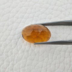 Topazio Citrino Idrotermale Taglio Cupola Ovale Sfaccettata a Mano Gemma Sciolta 17X12X7mm 10,00 Carati 1pz