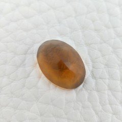 Topazio Citrino Idrotermale Taglio Cupola Ovale Sfaccettata a Mano Gemma Sciolta 14X10X6mm 5,35 Carati 1pz