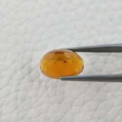 Topazio Citrino Idrotermale Taglio Cupola Ovale Sfaccettata a Mano Gemma Sciolta 13X9X8mm 6,10 Carati 1pz