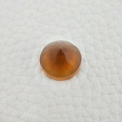 Topazio Citrino Idrotermale Taglio Cupola Tondo Sfaccettata a Mano Gemma Sciolta 13X13X9mm 9,35 Carati 1pz