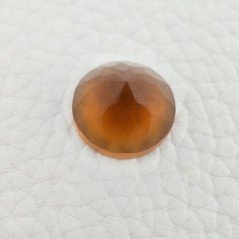 Topazio Citrino Idrotermale Taglio Cupola Tondo Sfaccettata a Mano Gemma Sciolta 16X16X9mm 12,95 Carati 1pz