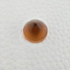 Topazio Citrino Idrotermale Taglio Cupola Tondo Sfaccettata a Mano Gemma Sciolta 13X13X10mm 10,15 Carati 1pz