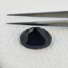 Ametista Viola Scuro Idrotermale Taglio Cupola Ovale Sfaccettata a Mano Gemma Sciolta 18X13X9mm 11,40 Carati 1pz