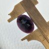 Ametista Viola Scuro Idrotermale Taglio Cupola Ovale Sfaccettata a Mano Gemma Sciolta 18X13X9mm 11,40 Carati 1pz