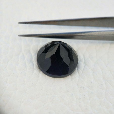 Ametista Viola Scuro Idrotermale Taglio Cupola Tondo Sfaccettata a Mano Gemma Sciolta 15X15X10-11mm 11,00+ Carati 1pz