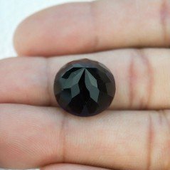 Ametista Viola Scuro Idrotermale Taglio Cupola Tondo Sfaccettata a Mano Gemma Sciolta 15X15X10-11mm 11,00+ Carati 1pz