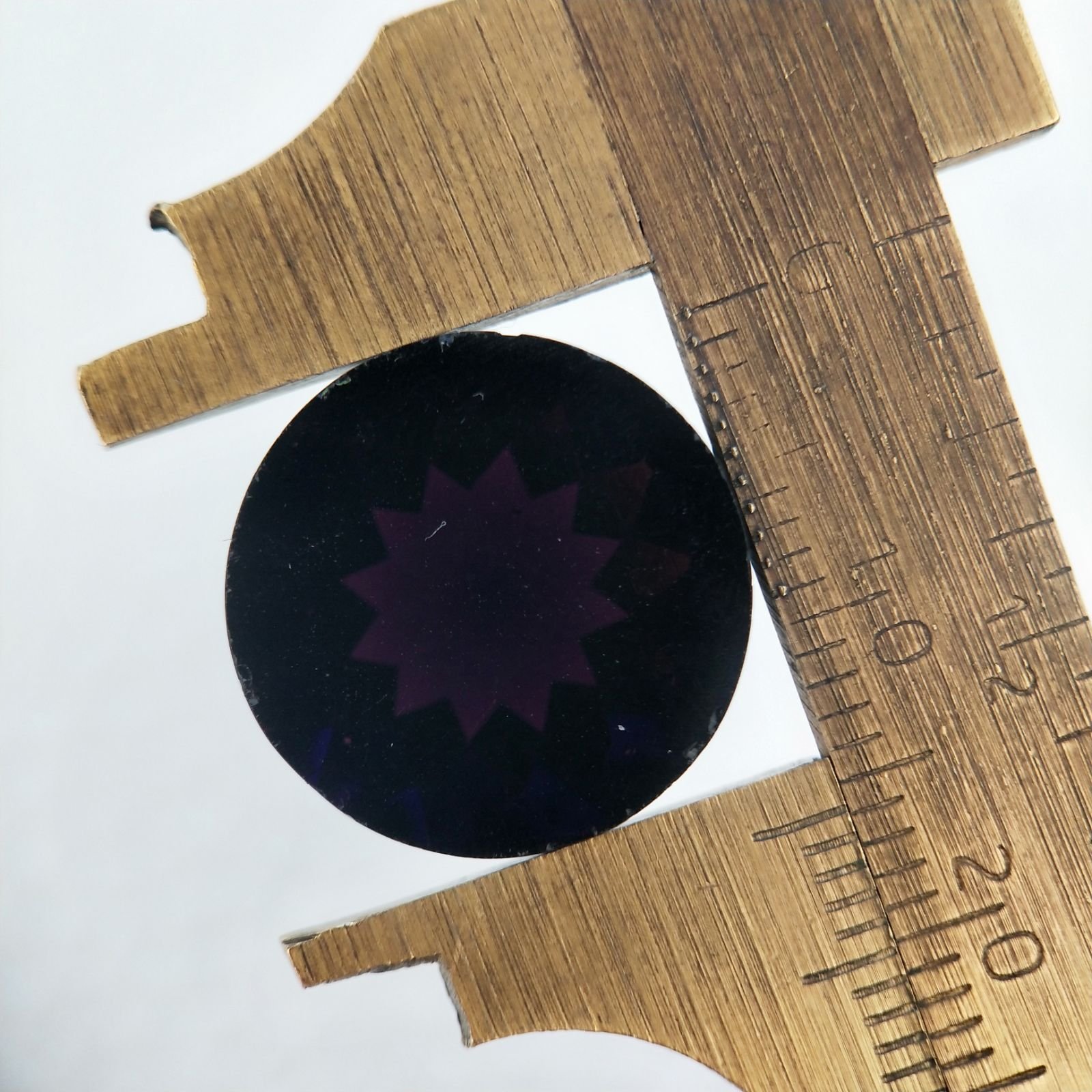 Ametista Viola Scuro Idrotermale Taglio Cupola Tondo Sfaccettata a Mano Gemma Sciolta 16X16X10-11mm 13,00+ Carati 1pz
