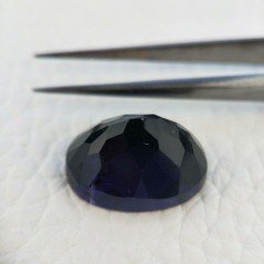 Ametista Viola Scuro Idrotermale Taglio Cupola Ovale Sfaccettata a Mano Gemma Sciolta 17X12X9-10mm 10,00+ Carati 1pz