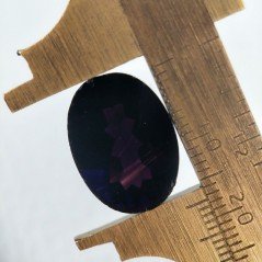 Ametista Viola Scuro Idrotermale Taglio Cupola Ovale Sfaccettata a Mano Gemma Sciolta 17X12X9-10mm 10,00+ Carati 1pz