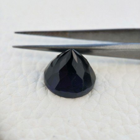 Ametista Viola Scuro Idrotermale Taglio Cupola Tondo Sfaccettata a Mano Gemma Sciolta 13X13X10mm 9,00+ Carati 1pz