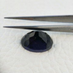 Ametista Viola Scuro Idrotermale Taglio Cupola Ovale Sfaccettata a Mano Gemma Sciolta 16X11-12X7-8mm 8,00+ Carati 1pz