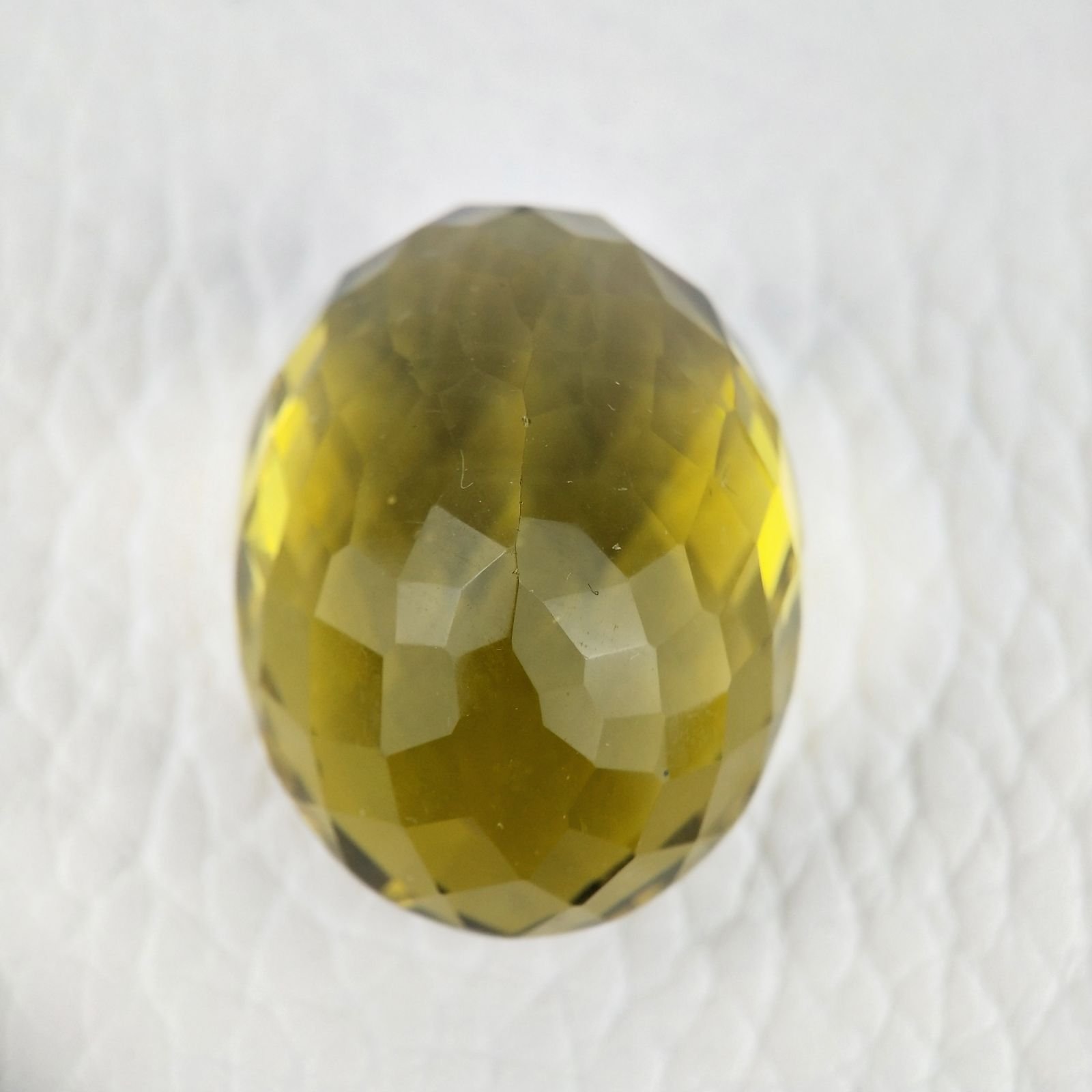 Topazio Limone Idrotermale Taglio Ovale Sfaccettata a Mano Gemma Sciolta 31X24X18mm 78,70 Carati 1pz