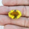 Quarzo Limone Idrotermale Taglio Ovale Sfaccettata a Mano Gemma Sciolta 18X13X8mm 12,15 Carati 1pz