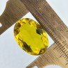 Quarzo Limone Idrotermale Taglio Ovale Sfaccettata a Mano Gemma Sciolta 18X13X8mm 12,15 Carati 1pz