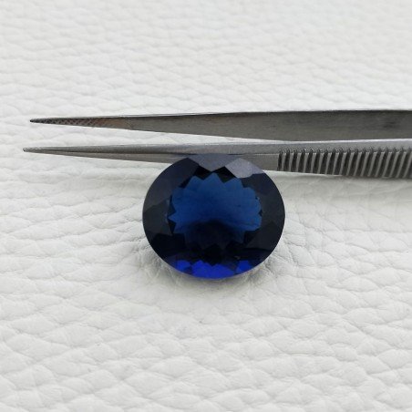 Tanzanite Idrotermale Taglio Ovale Sfaccettata a Mano Gemma Sciolta 19X17X10mm 18,30 Carati 1pz