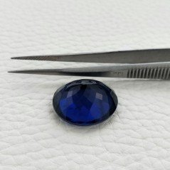 Tanzanite Idrotermale Taglio Ovale Sfaccettata a Mano Gemma Sciolta 19X17X10mm 18,30 Carati 1pz