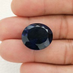 Tanzanite Idrotermale Taglio Ovale Sfaccettata a Mano Gemma Sciolta 19X17X10mm 18,30 Carati 1pz