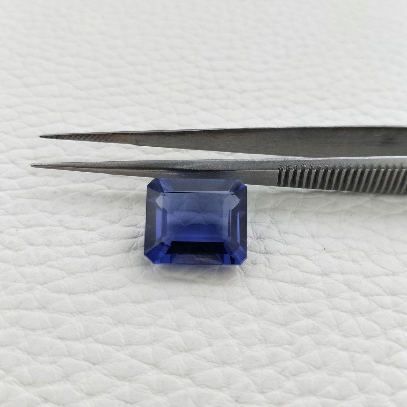 Tanzanite Idrotermale Taglio Smeraldo Ottagono Sfaccettata a Mano Gemma Sciolta 14X12X7mm 9,85 Carati 1pz