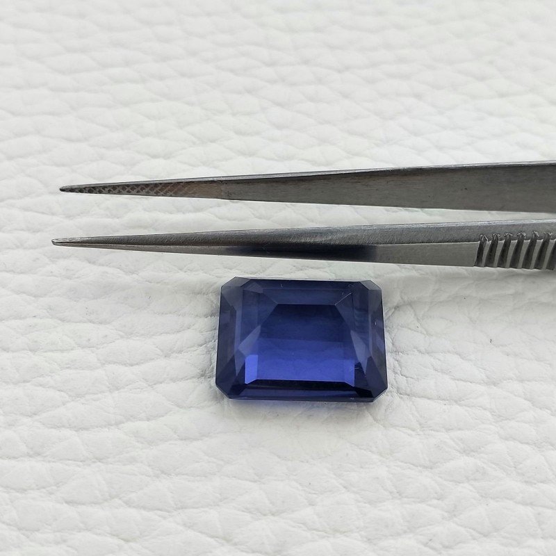 Tanzanite Idrotermale Taglio Smeraldo Ottagono Sfaccettata a Mano Gemma Sciolta 14X12X7mm 9,85 Carati 1pz