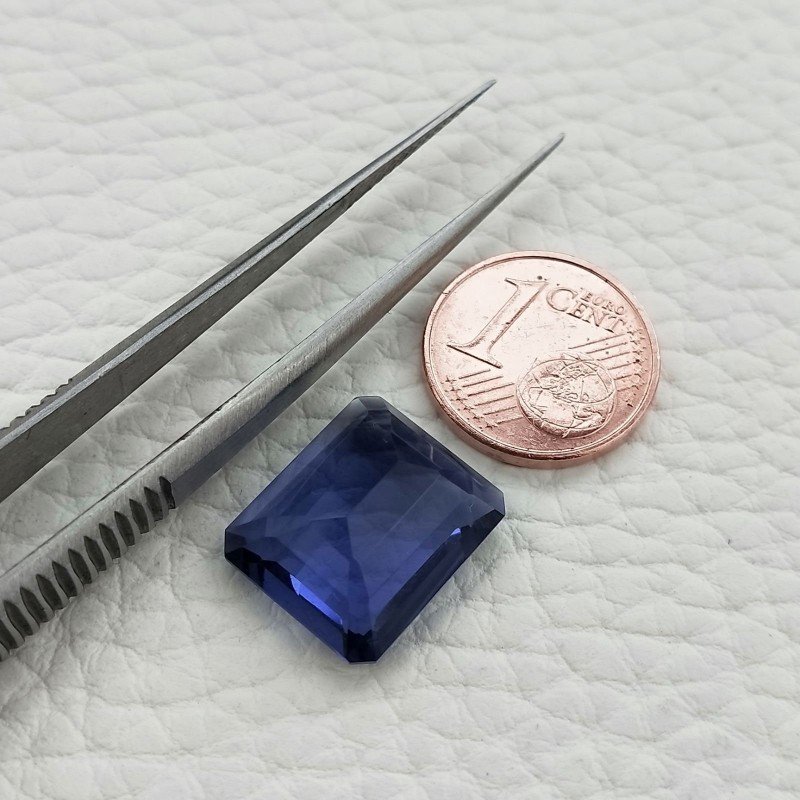 Tanzanite Idrotermale Taglio Smeraldo Ottagono Sfaccettata a Mano Gemma Sciolta 14X12X7mm 9,85 Carati 1pz