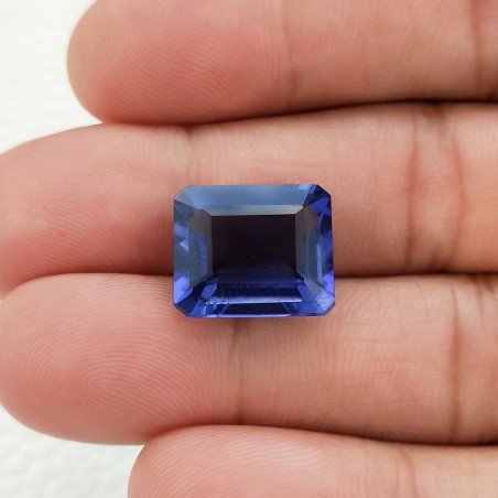 Tanzanite Idrotermale Taglio Smeraldo Ottagono Sfaccettata a Mano Gemma Sciolta 14X12X7mm 9,85 Carati 1pz
