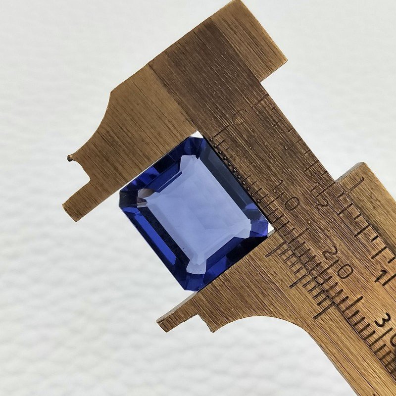 Tanzanite Idrotermale Taglio Smeraldo Ottagono Sfaccettata a Mano Gemma Sciolta 14X12X7mm 9,85 Carati 1pz
