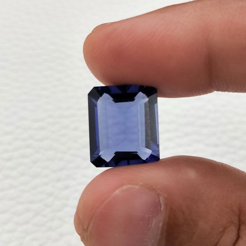 Tanzanite Idrotermale Taglio Smeraldo Ottagono Sfaccettata a Mano Gemma Sciolta 14X12X7mm 9,85 Carati 1pz