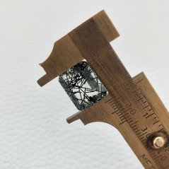Quarzo Rutilato Idrotermale Taglio Smeraldo Ottagono Sfaccettata a Mano Gemma Sciolta 14X11X7mm 8,20 Carati 1pz