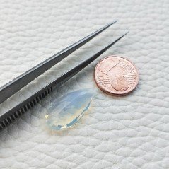 Opale Idrotermale Taglio Goccia Sfaccettata a Mano Gemma Sciolta 19X10X6mm 7,00 Carati 1pz
