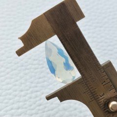 Opale Idrotermale Taglio Goccia Sfaccettata a Mano Gemma Sciolta 19X10X6mm 7,00 Carati 1pz