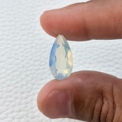 Opale Idrotermale Taglio Goccia Sfaccettata a Mano Gemma Sciolta 19X10X6mm 7,00 Carati 1pz