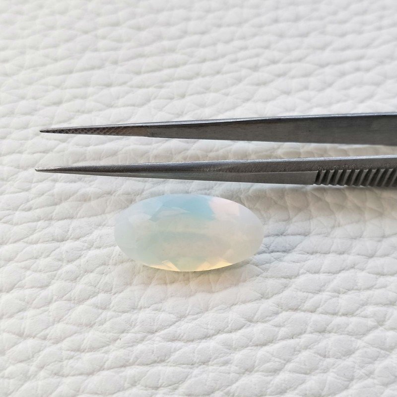 Opale Idrotermale Taglio Ovale Sfaccettata a Mano Gemma Sciolta 19X10X6mm 7,50 Carati 1pz