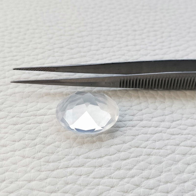 Opale Idrotermale Taglio Ovale Sfaccettata a Mano Gemma Sciolta 21X18X10mm 22,60 Carati 1pz