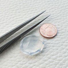 Opale Idrotermale Taglio Ovale Sfaccettata a Mano Gemma Sciolta 21X18X10mm 22,60 Carati 1pz