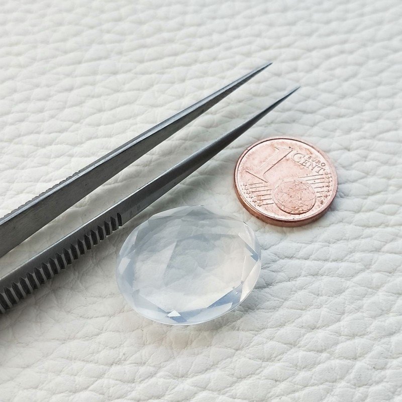 Opale Idrotermale Taglio Ovale Sfaccettata a Mano Gemma Sciolta 21X18X10mm 22,60 Carati 1pz