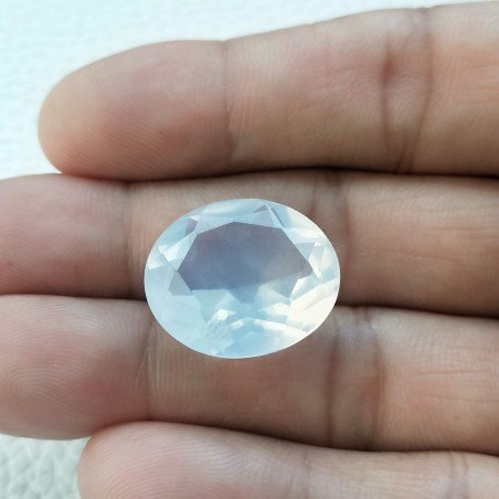 Opale Idrotermale Taglio Ovale Sfaccettata a Mano Gemma Sciolta 21X18X10mm 22,60 Carati 1pz