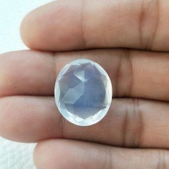 Opale Idrotermale Taglio Ovale Sfaccettata a Mano Gemma Sciolta 21X18X10mm 22,60 Carati 1pz