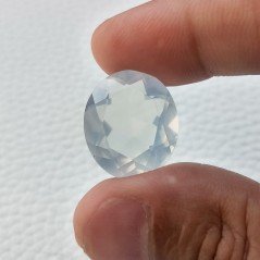 Opale Idrotermale Taglio Ovale Sfaccettata a Mano Gemma Sciolta 21X18X10mm 22,60 Carati 1pz