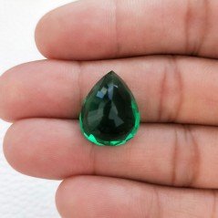Quarzo Verde Idrotermale Forma Gocce Sfaccettato A Mano 18X14X8mm 13,20 Carati 1pz