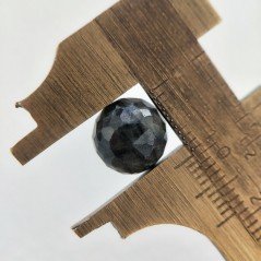 Zaffiro Blu-Grigio Naturale Taglio Tondo Cabochon Sfaccettata Rose Cut a Mano 9mm 1pz