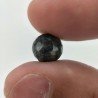 Zaffiro Blu-Grigio Naturale Taglio Tondo Cabochon Sfaccettata Rose Cut a Mano 9mm 1pz