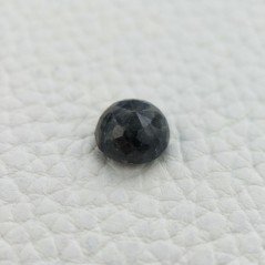 Zaffiro Blu-Grigio Naturale Taglio Tondo Cabochon Sfaccettata Rose Cut a Mano 9mm 1pz