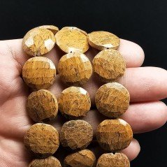 Diaspro Mariam Tondo Piatto Sfaccettato A Mano 15mm-18mm