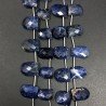 Sodalite Naturale Perline Forma Meta Cerchio Piatto Foro Laterale Sfaccettato A Mano