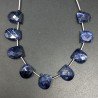 Sodalite Naturale Perline Forma Meta Cerchio Piatto Foro Laterale Sfaccettato A Mano
