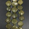 Serpentite Russa Naturale Perline Forma Cuscino Piatto Foro Laterale Sfaccettato A Mano