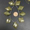 Serpentite Russo Naturale Perline Forma Rombo Piatto Foro Laterale Sfaccettato A Mano