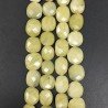 Giada Limone Naturale in Perline Forma Ovale Sfaccettato a Mano Foro Passante