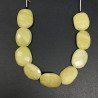 Giada Limone Naturale in Perline Forma Ovale Sfaccettato a Mano Foro Passante