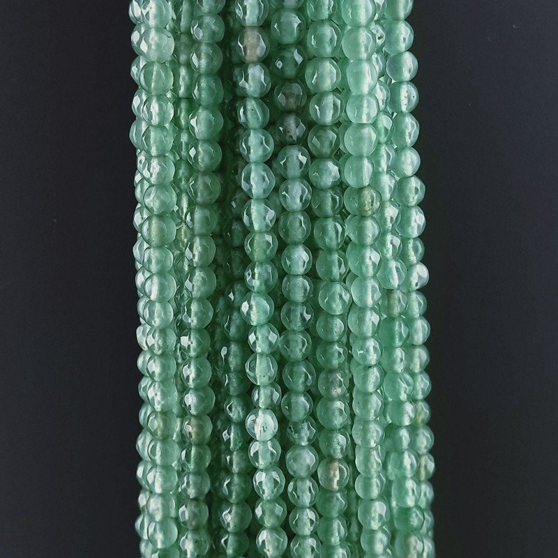 Agata Brasiliana Verde Perline Forma Tondo Sfaccettato 04mm